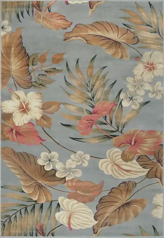 KAS Rugs Lifestyles 5460 Slate Tropical Machine-made Area Rugs