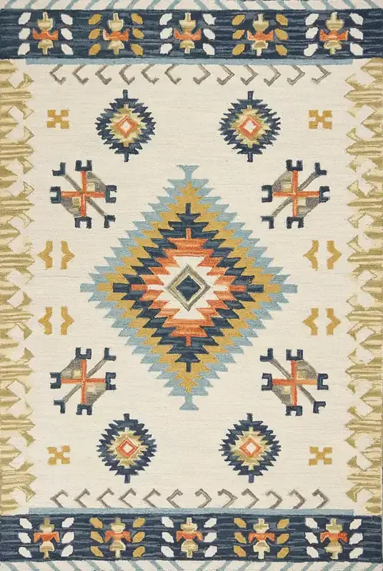 KAS Rugs Lisbon 2905 Ivory Sedona Hand-hooked Area Rugs