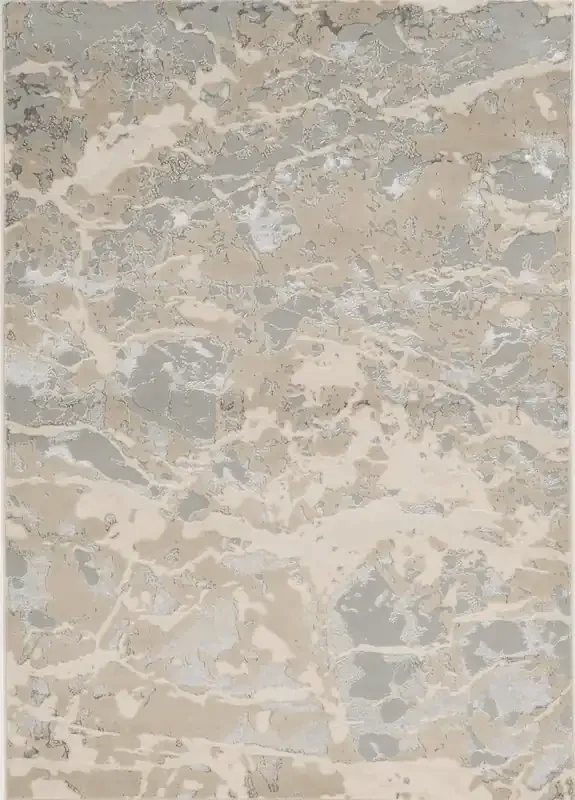 KAS Rugs Luna 7123 Sand Grey Asbury Machine-woven Area Rugs