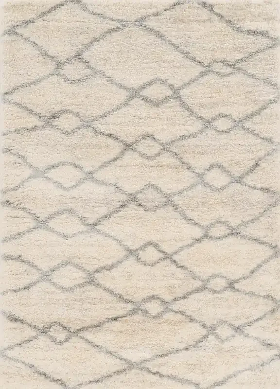 KAS Rugs Merino 6700 Ivory/grey London Machine-woven Area Rugs