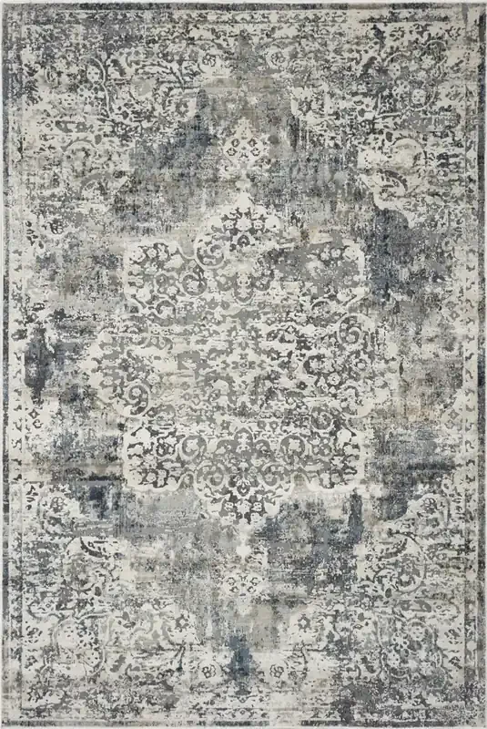 KAS Rugs Montreal 4765 Ivory/teal Bentley Machine-woven Area Rugs