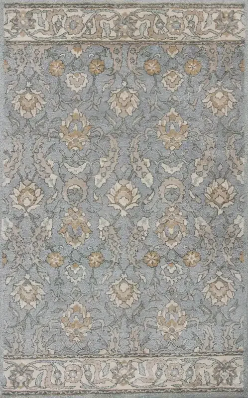 KAS Rugs Samara 3602 Slate Blue Delaney Hand-tufted Area Rugs