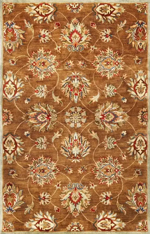KAS Rugs Syriana 6004 Coffee Allover Kashan Hand-tufted Area Rugs