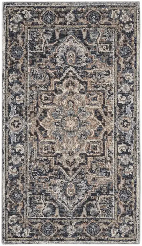 Kathy Ireland Moroccan Celebration Ki381 Navy Area Rugs