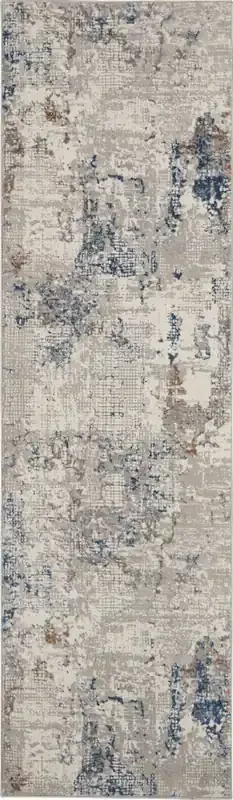 Kathy Ireland Royal Terrace Ki42 White Blue Area Rugs