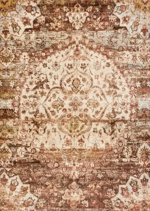 Loloi Anastasia Af-06 Rust / Ivory Power Loomed Area Rugs