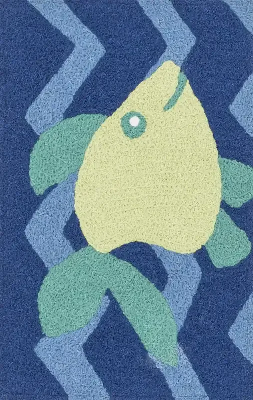 Loloi Angelou Han09 Blue / Yellow Hooked Area Rugs