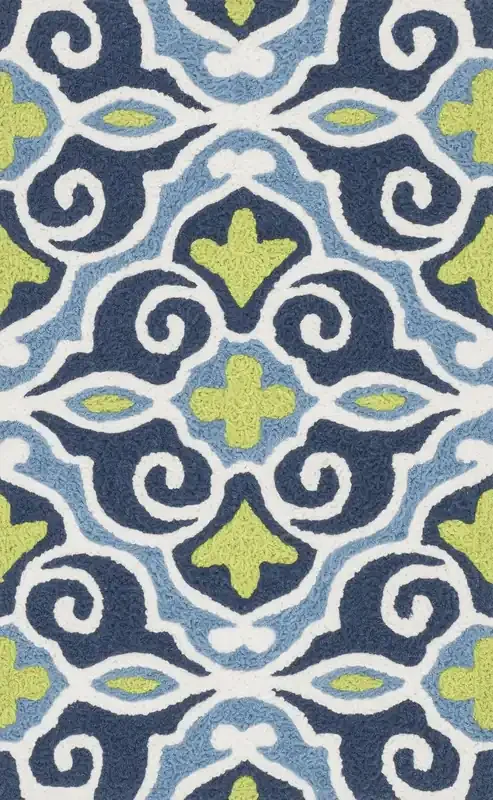 Loloi Angelou Han15 Blue / Green Hooked Area Rugs