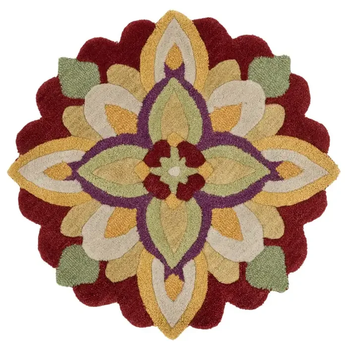 Loloi Azalea Hand Woven Az-10 Red / Yellow 3‘-0″ X 3‘-0″ Round
