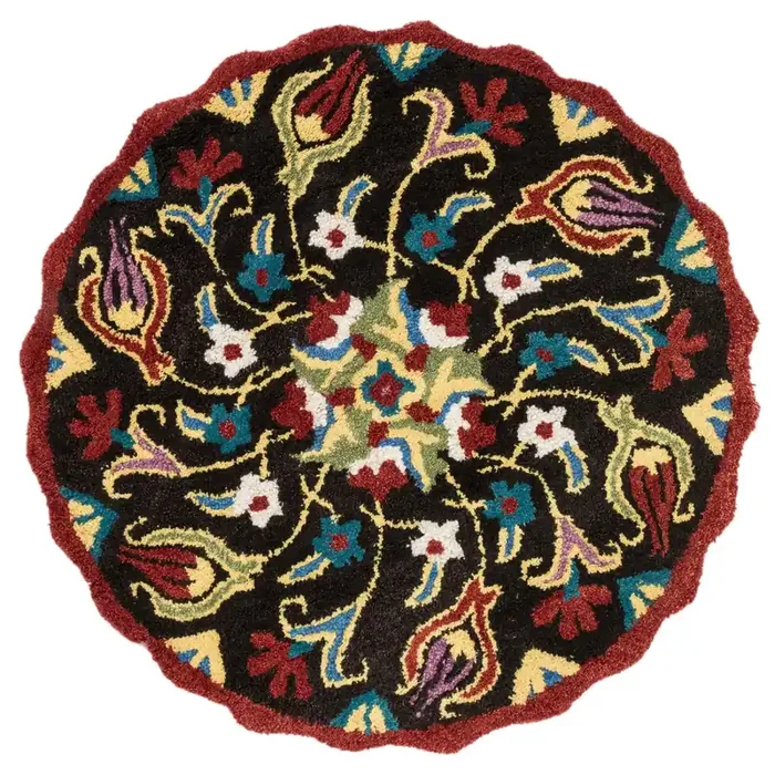 Loloi Azalea Hand Woven Az-12 Dark Brown / Multi 3‘-0″ X 3‘-0″ Round