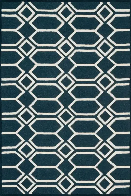 Loloi Celine Hand Woven Cf-05 Navy / Ivory 7‘-6″ X 7‘-6″ Square