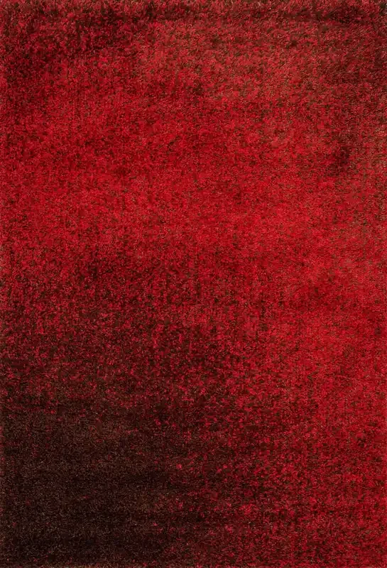 Loloi II Barcelona Shag Bs-01 Red / Brown Power Loomed Area Rugs