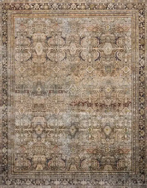 Loloi II Layla Lay-03 Olive / Charcoal Power Loomed Area Rugs