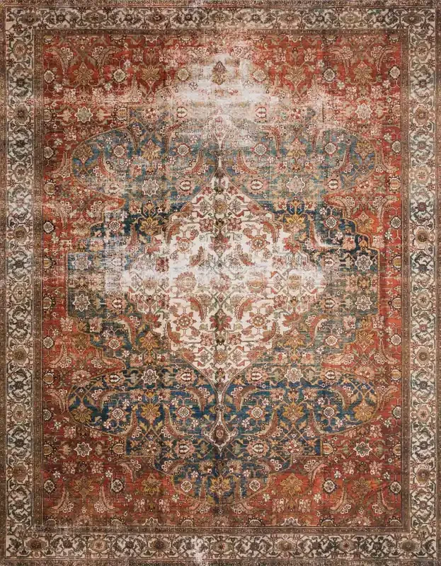 Loloi II Layla Lay-05 Ocean / Multi Power Loomed Area Rugs