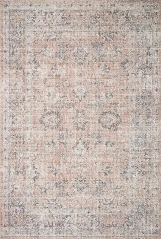 Loloi II Skye Sky-01 Blush / Grey Power Loomed Area Rugs