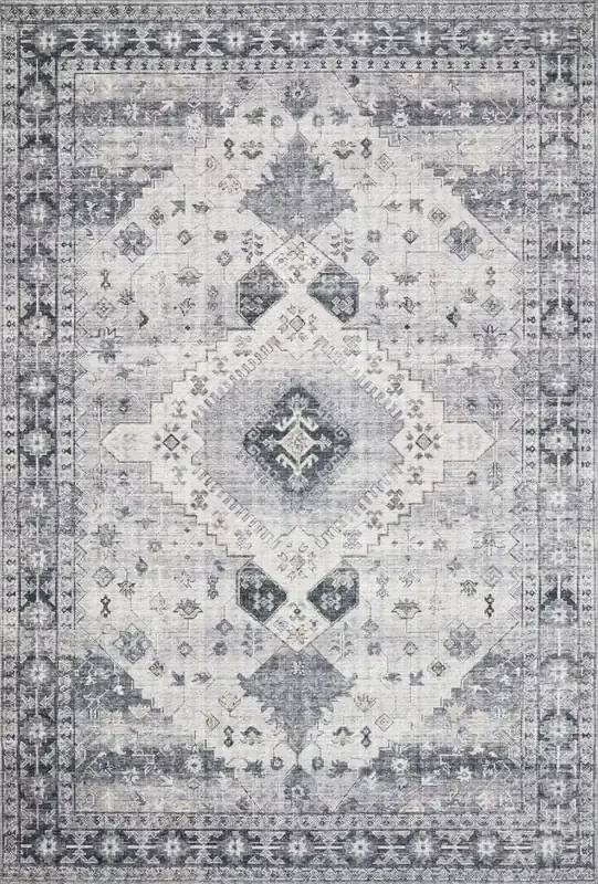 Loloi II Skye Sky-02 Silver / Grey Power Loomed Area Rugs