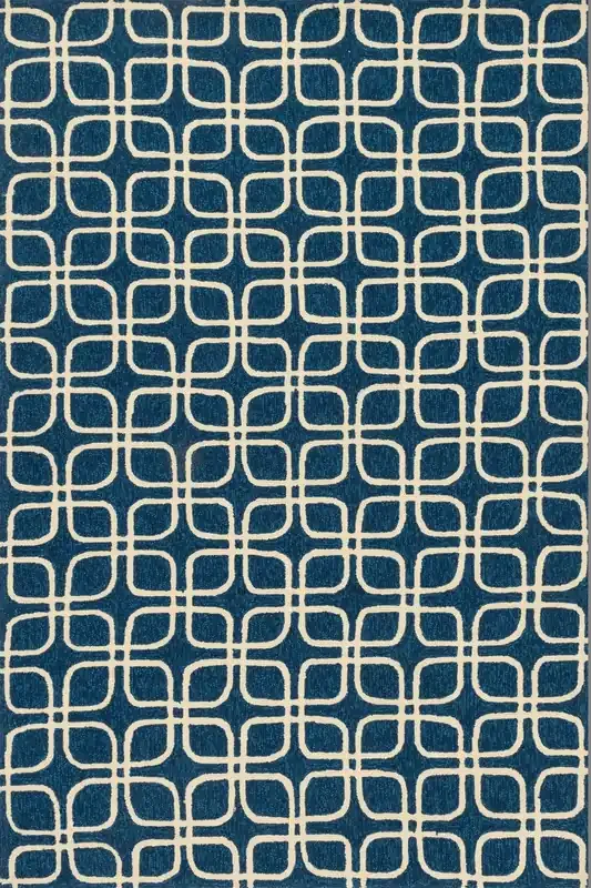 Loloi Venice Beach Vb-11 Blue / Ivory Hooked Area Rugs