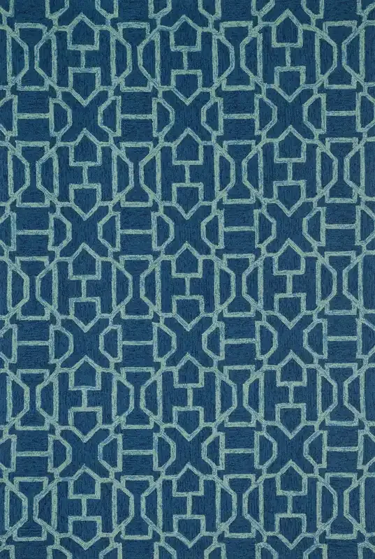 Loloi Venice Beach Vb-21 Navy / Aqua Hooked Area Rugs