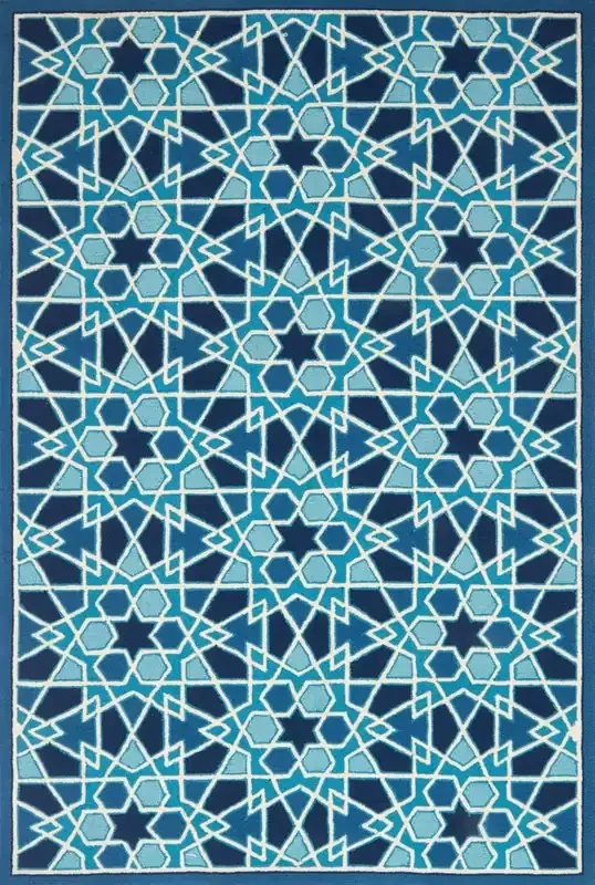 Loloi Venice Beach Vb-27 Light Blue / Navy Hand-hooked Area Rugs