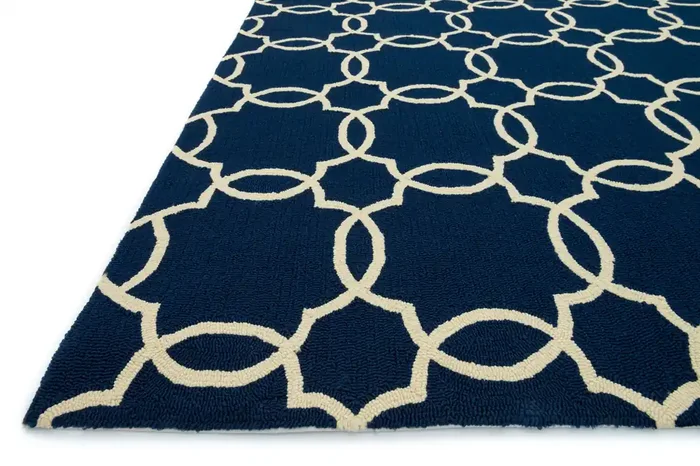 Loloi Ventura Hvt08 Navy / Ivory Hooked Area Rugs