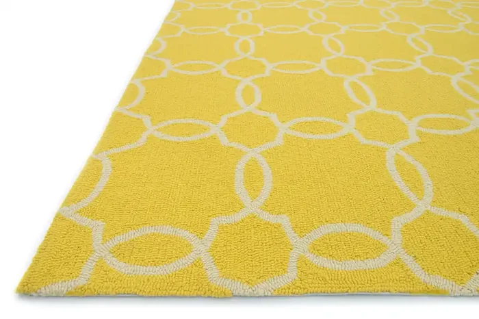 Loloi Ventura Hvt08 Yellow / Ivory Hooked Area Rugs