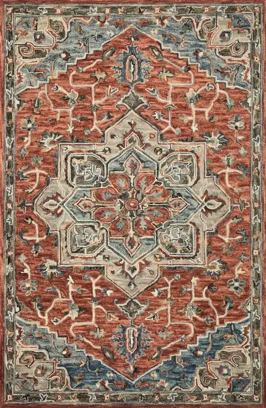 Loloi Victoria Vk-15 Red / Multi Hooked Area Rugs