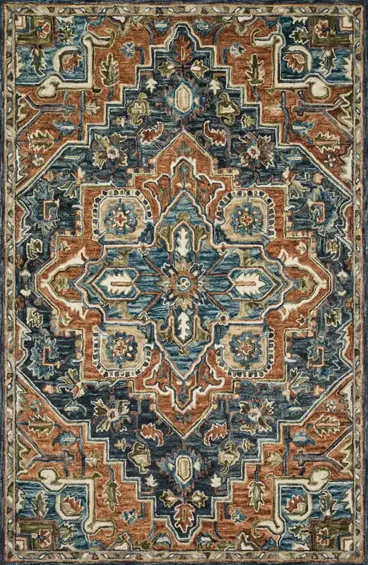 Loloi Victoria Vk-16 Rust / Multi Hooked Area Rugs