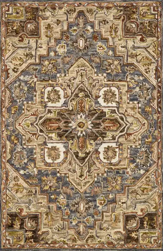Loloi Victoria Vk-16 Smoke / Sand Hooked Area Rugs