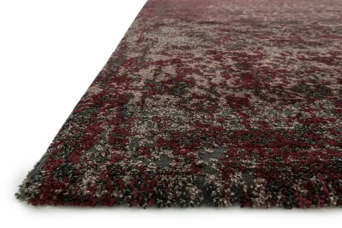 Loloi Viera Power Loomed Vr-05 Charcoal / Red 2‘-5″ X 7‘-7″ Runner