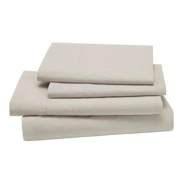 Lorimer Bedding King Flat Sheet in Oatmeal