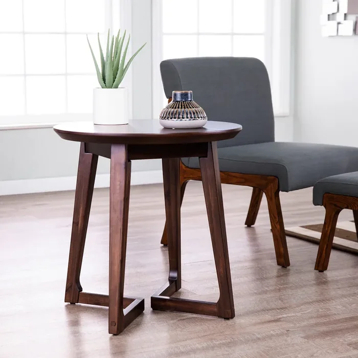 Meckland Midcentury Modern Round End Table