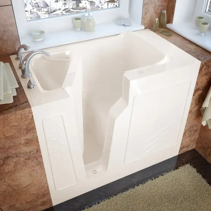 MediTub Walk-In 26 x 46 Left Drain Biscuit Soaking Walk-In Bathtub – 2646LBS