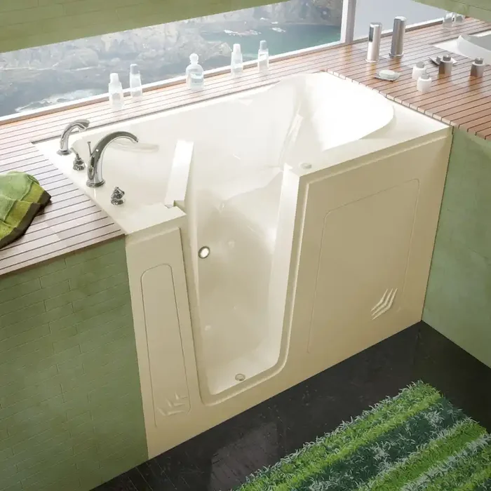 MediTub Walk-In 30 x 54 Left Drain Biscuit Soaking Walk-In Bathtub – 3054LBS