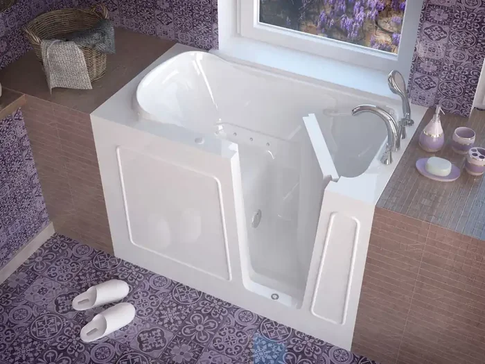 MediTub Walk-In 30 x 54 Right Drain White Air Jetted Walk-In Bathtub – 3054RWA