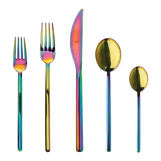 Mepra Due 5-Piece Flatware Set, Rainbow