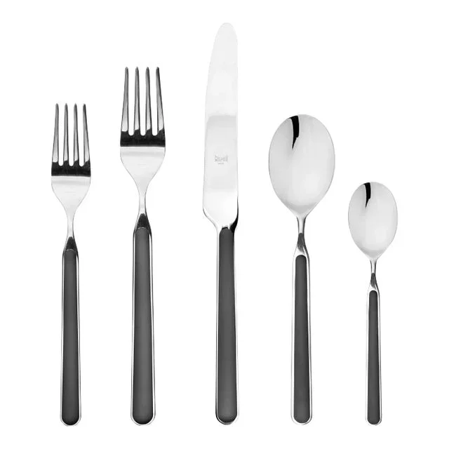 Mepra Fantasia 5-Piece Flatware Set, Black