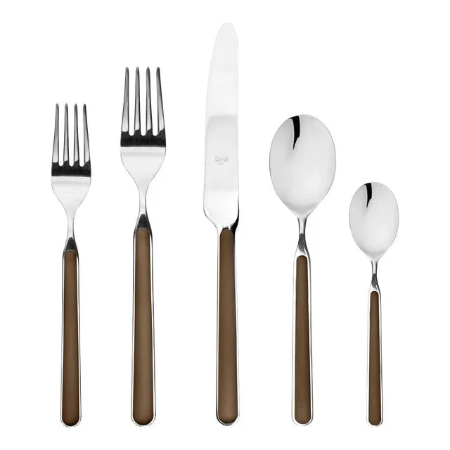 Mepra Fantasia 5-Piece Flatware Set, Tobacco