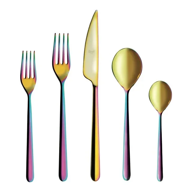Mepra Linea 20-Piece Flatware Set, Rainbow