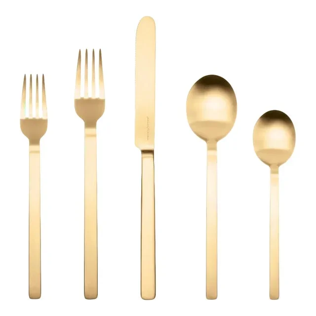 Mepra Stile 20-Piece Flatware Set, Ice Oro