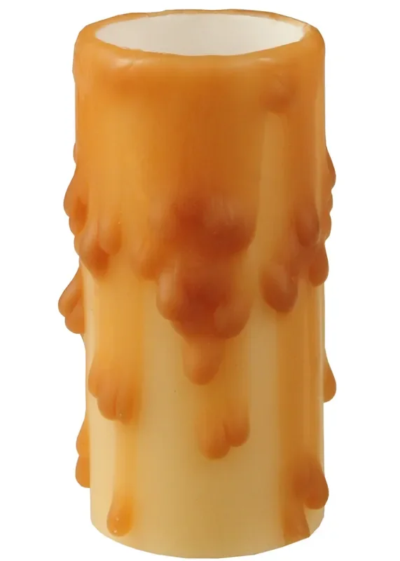 Meyda 1″w X 2″h Beeswax Amber Flat Top Candle Cover – 102435