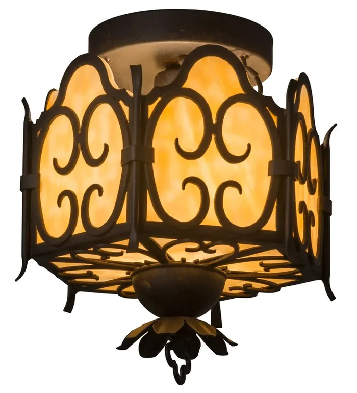 Meyda 10.5″w Radha Semi-flushmount – 160262