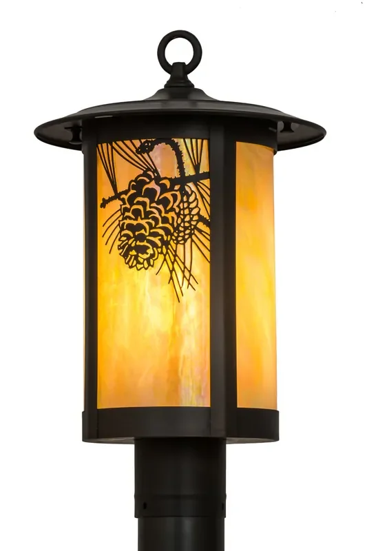 Meyda 10″w Fulton Winter Pine Post Mount – 90576