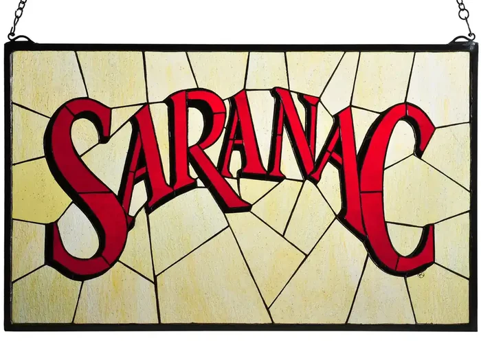 Meyda 28″w X 17″h Saranac Stained Glass Window – 113371