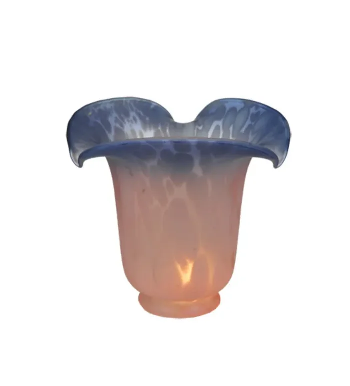 Meyda 5.5″w Fluted Pink And Blue Shade – 16773