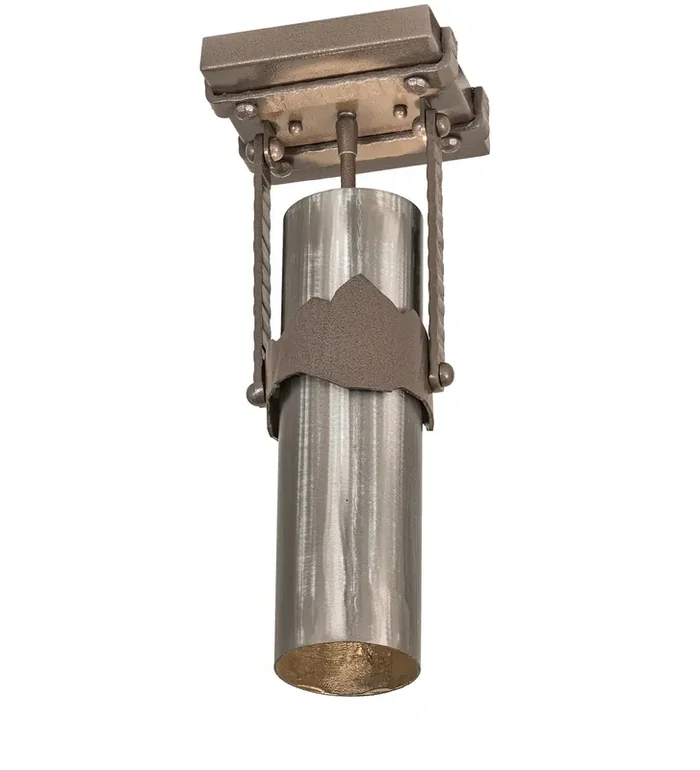 Meyda 6.5″ Square Iron Mountain Flushmount – 198083
