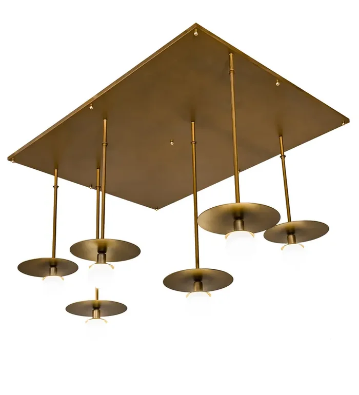 Meyda 75″ Long Bola Plato 6 Light Cascading Pendant – 188598