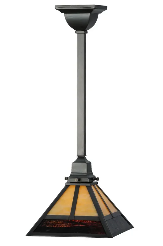 Meyda 9.5″sq “t” Mission Mini Pendant – 144132
