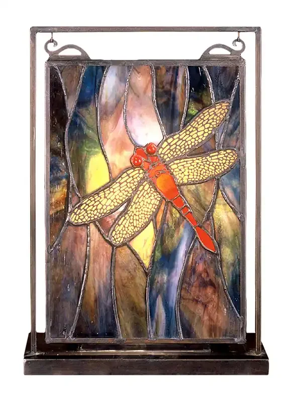 Meyda 9.5″w X 10.5″h Dragonfly Lighted Mini Tabletop Window – 56831