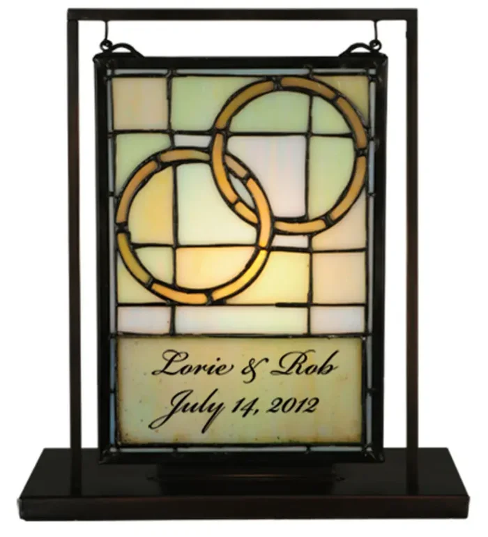 Meyda 9.5″w X 10.5″h Personalized Wedding Lighted Mini Tabletop Window – 136775