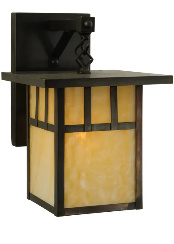 Meyda 9″w Hyde Park Double Bar Mission Straight Arm Wall Sconce – 137575